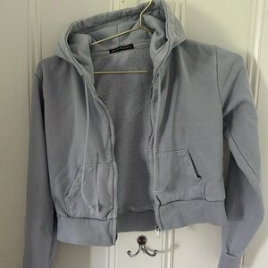 Blue/purple Brandy cropped zip up